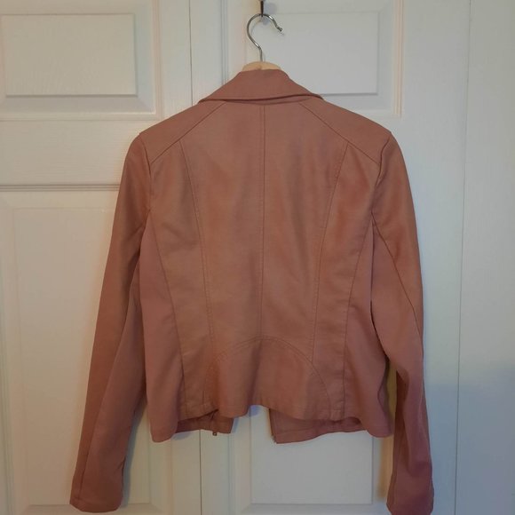 💗Dusty Pink Faux Leather Jacket💗 - Picture 2 of 6